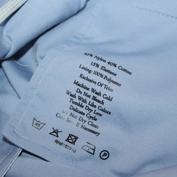 $148 Greyson Golf Mens Size 32 Sequoia Shorts Stretch Heron Blue Butter Soft - Picture 9 of 11